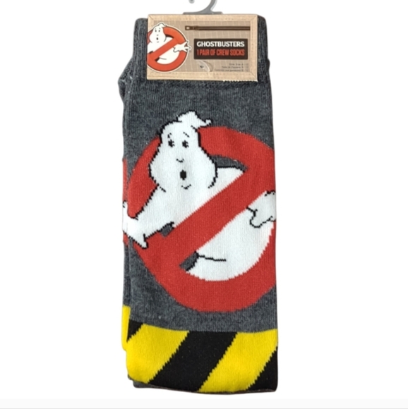 Hyp Other - Ghostbusters Crew Socks Mens Unisex Gray Yellow Black Stripe Bundle And Save